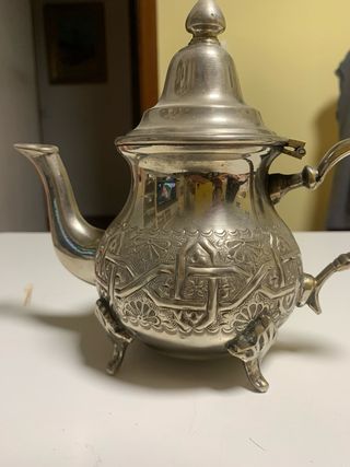 Tetera Marroquí Metal Plateado