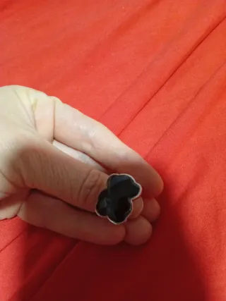 Anillo Oso Negro y Plata