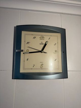Reloj de Pared Quest Beige y Azul