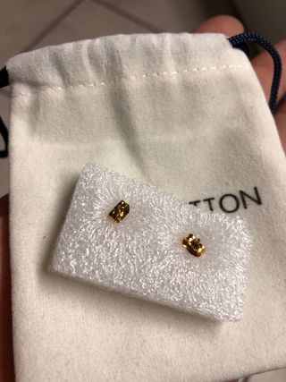 Orecchini Louis Vuitton Logo Oro