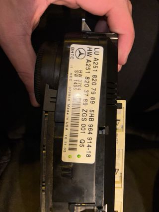 Panel Control Climatización Mercedes