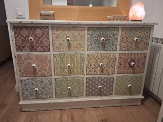 Cómoda Vintage 12 Cajones Patchwork