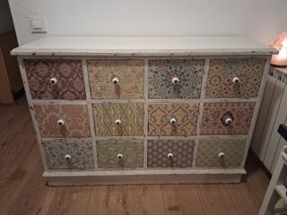 Cómoda Vintage 12 Cajones Patchwork