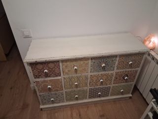 Cómoda Vintage 12 Cajones Patchwork