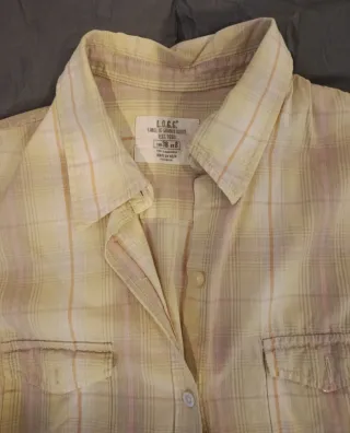 Camisa L.O.G.C. cuadros rosa y amarillo Talla M