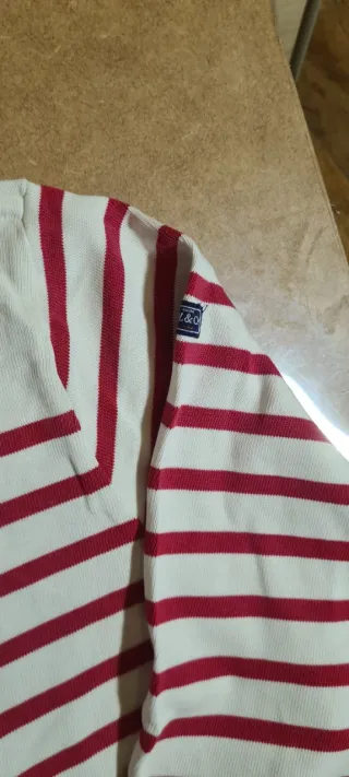 Jersey Rayas Ralph Lauren Rojo Blanco