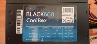 Fuente Alimentación PC Powerline Black600