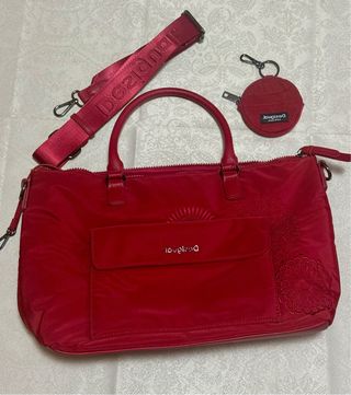 Bolso Desigual Rojo con Monedero y Bandolera