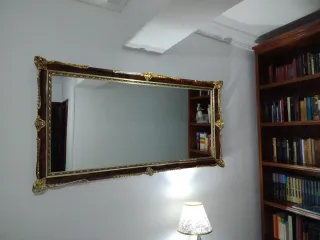 Espejo de pared madera y dorado