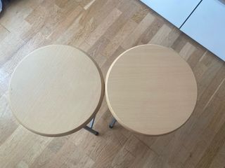 Taburetes plegables madera y metal