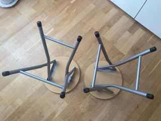 Taburetes plegables madera y metal