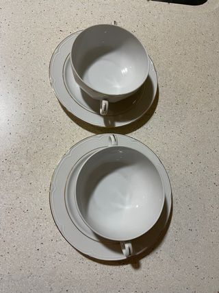 Juego 2 Tazas Consomé con plato Santa Clara