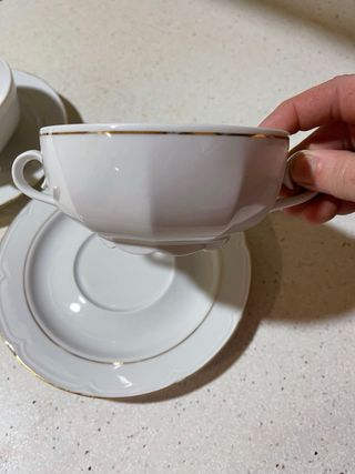 Juego 2 Tazas Consomé con plato Santa Clara