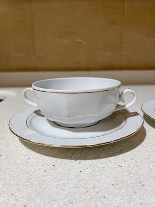 Juego 2 Tazas Consomé con plato Santa Clara