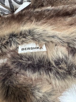 Bufanda / estola efecto pelo marrón multicolor