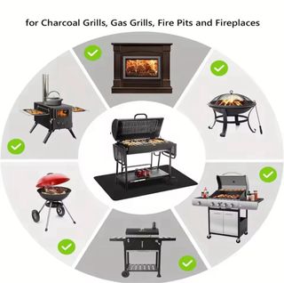 Alfombrilla ignífuga para barbacoa