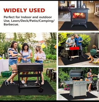 Alfombrilla ignífuga para barbacoa