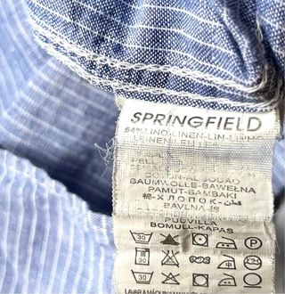 Camisa Springfield Lino y Algodón Rayas XL