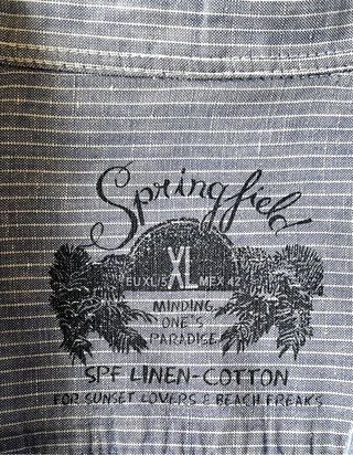 Camisa Springfield Lino y Algodón Rayas XL