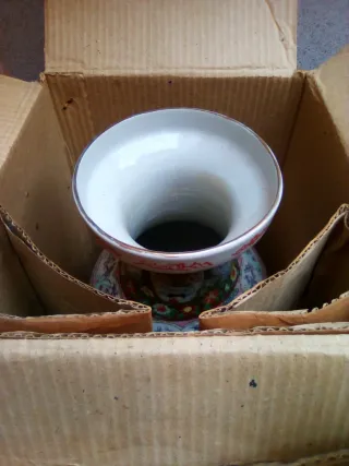 Jarrón Grande Porcelana China Decoración Oriental