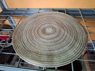 Manteles individuales redondos de yute