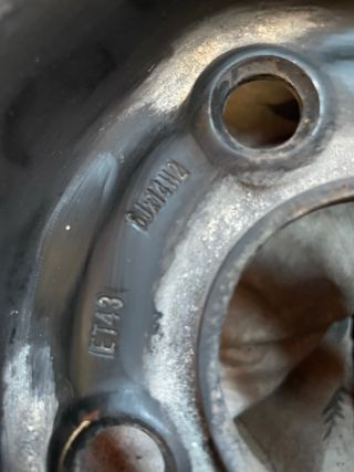 4 Llantas Acero VW 6x14