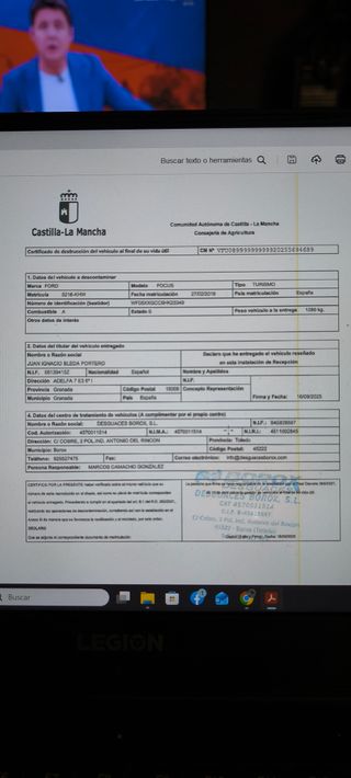 Rueda de repuesto Ford Focus.