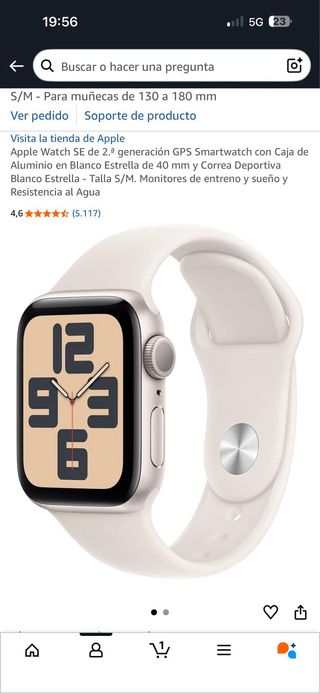 Apple Watch SE 2ª Gen Verde/Plata