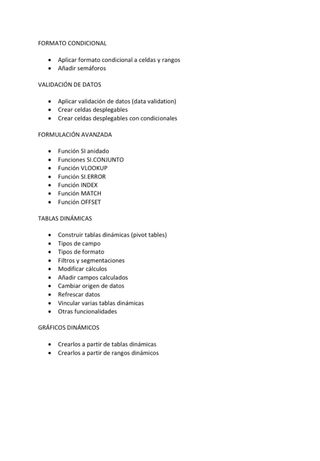 Clases Particulares Excel