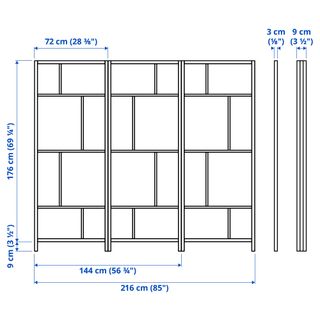 Biombo Decorativo Negro y Blanco.Modelo Risör Ikea