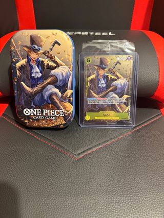 Lata One Piece Card Game + Carta Promo Sabo