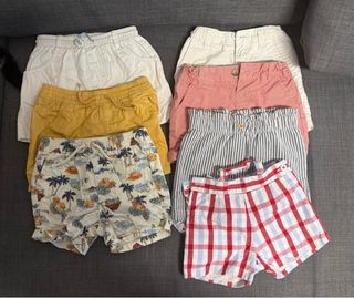 Lote - pantalones cortos bebé 6-9 meses