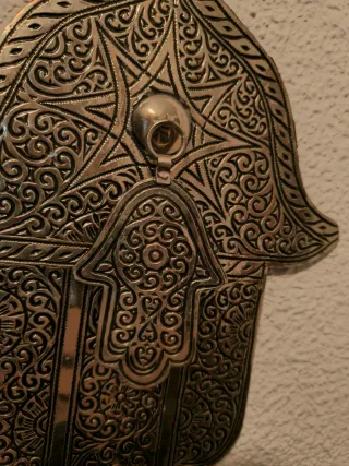 Mano de Hamsa Decorativa Metal