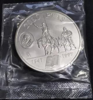 Moneda Plata Juan Carlos I Rey España 1997.