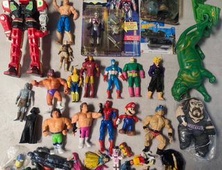 Lote Figuras Muñecos Masters Marvel Star Wars WWF