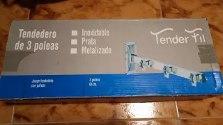 Tendedero de 3 poleas Inoxidable
