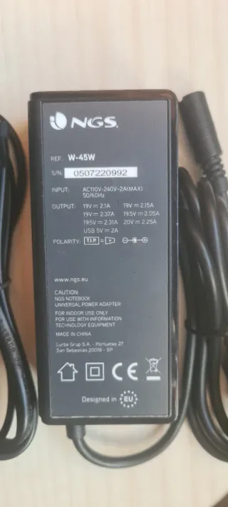 Cargador NGS 45W Universal Portátil