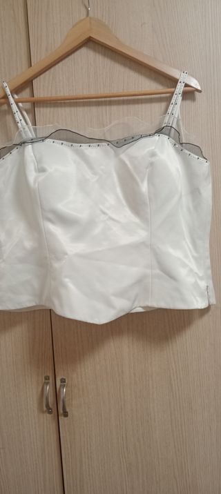 Top mujer tirantes blanco