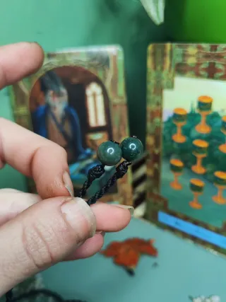 Collar Macramé Selenita Negra