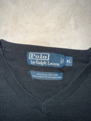 Maglione Polo Ralph Lauren V-neck Nero XL-logo vio