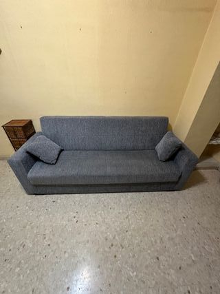 Sofá cama 3 plazas gris
