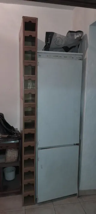 Muebles de cocina madera , fregadero , frigorifico