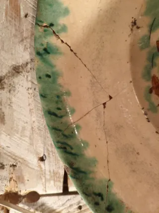 Lebrillo Cerámica Portuguesa Antiguo