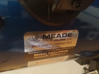 Telescopio Meade Polaris 114