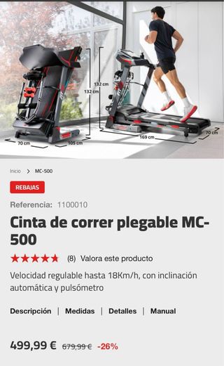 Cinta de Correr FIT FIU MC-500