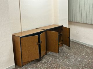 Estantería y escritorio oficina madera