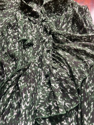 Camisa Purificación García verde y blanco