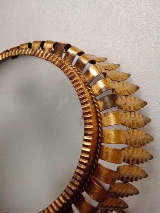 Pareja lámparas sol hojas doradas años 60 decoraci