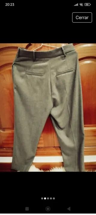 Pantalón Zara Gris Talla S