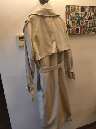 Gabardina Beige Larga Nueva Talla Única